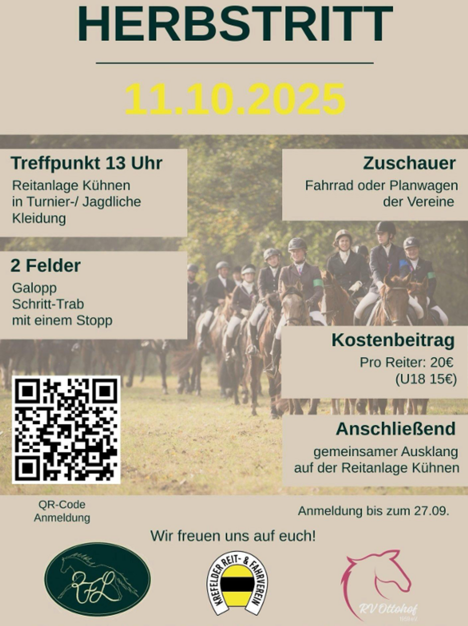 Herbstritt 2025 - 11.10.2025 - Treffpunkt Reitanlage Kühnen
